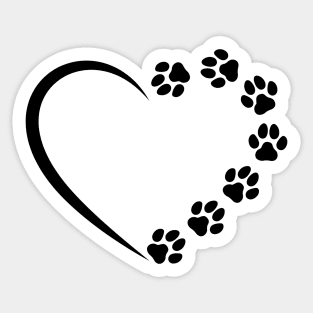 Paw Print. Dog paw print. Puppy paw. Dog paw Silhouette Sticker